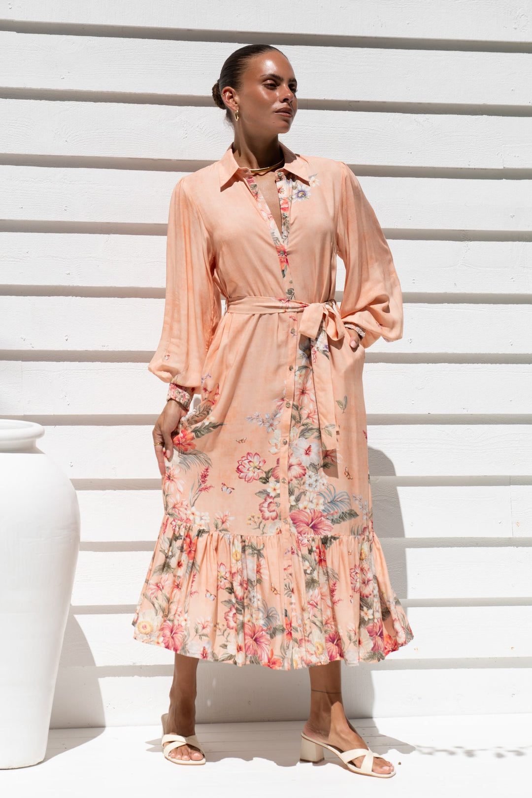 Saint Tropez - Long Sleeve Maxi Dress