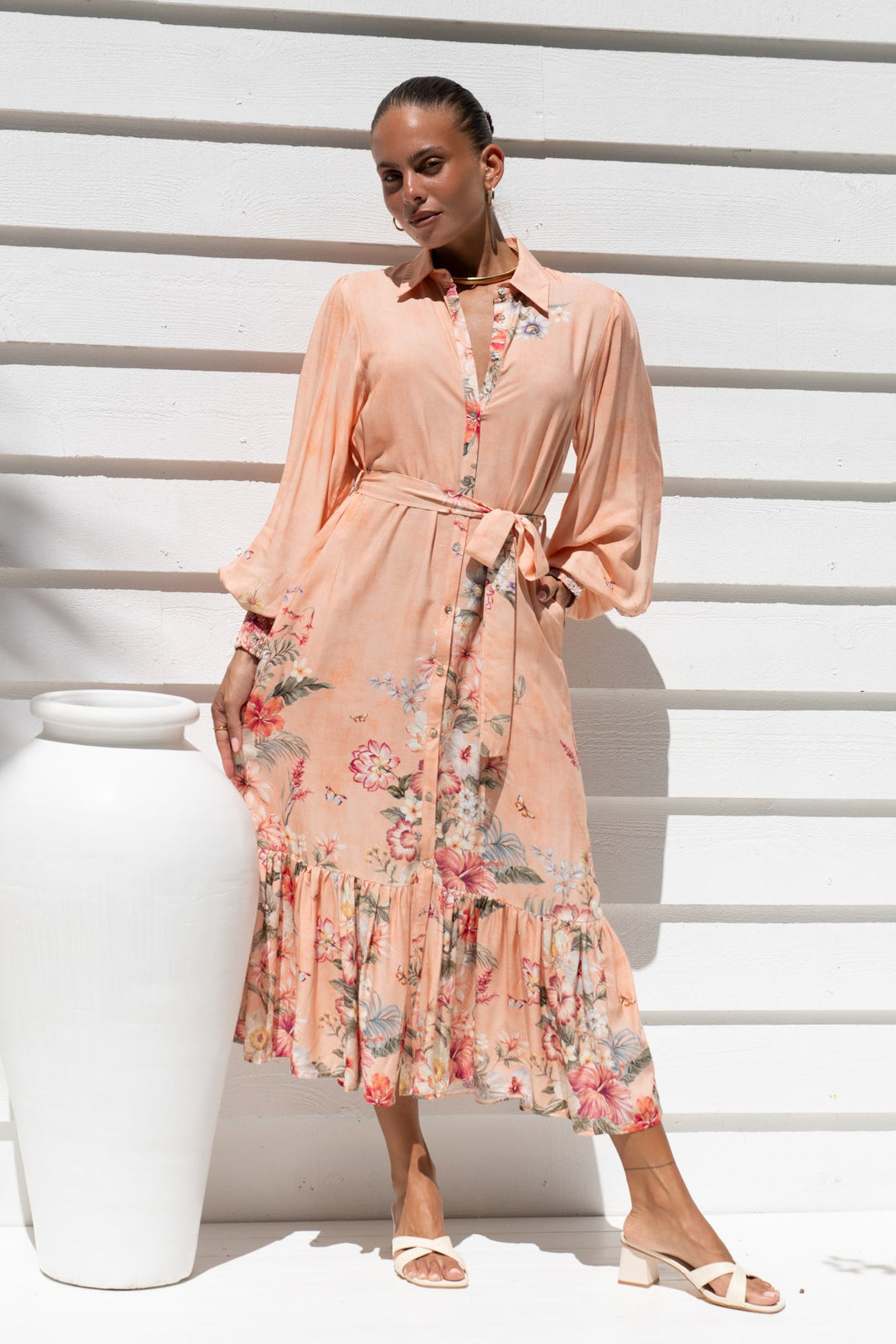 Saint Tropez - Long Sleeve Maxi Dress