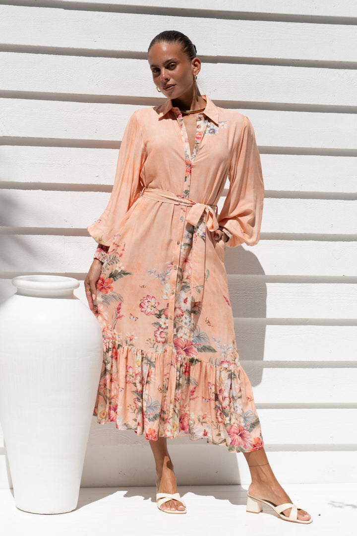 Saint Tropez - Long Sleeve Maxi Dress