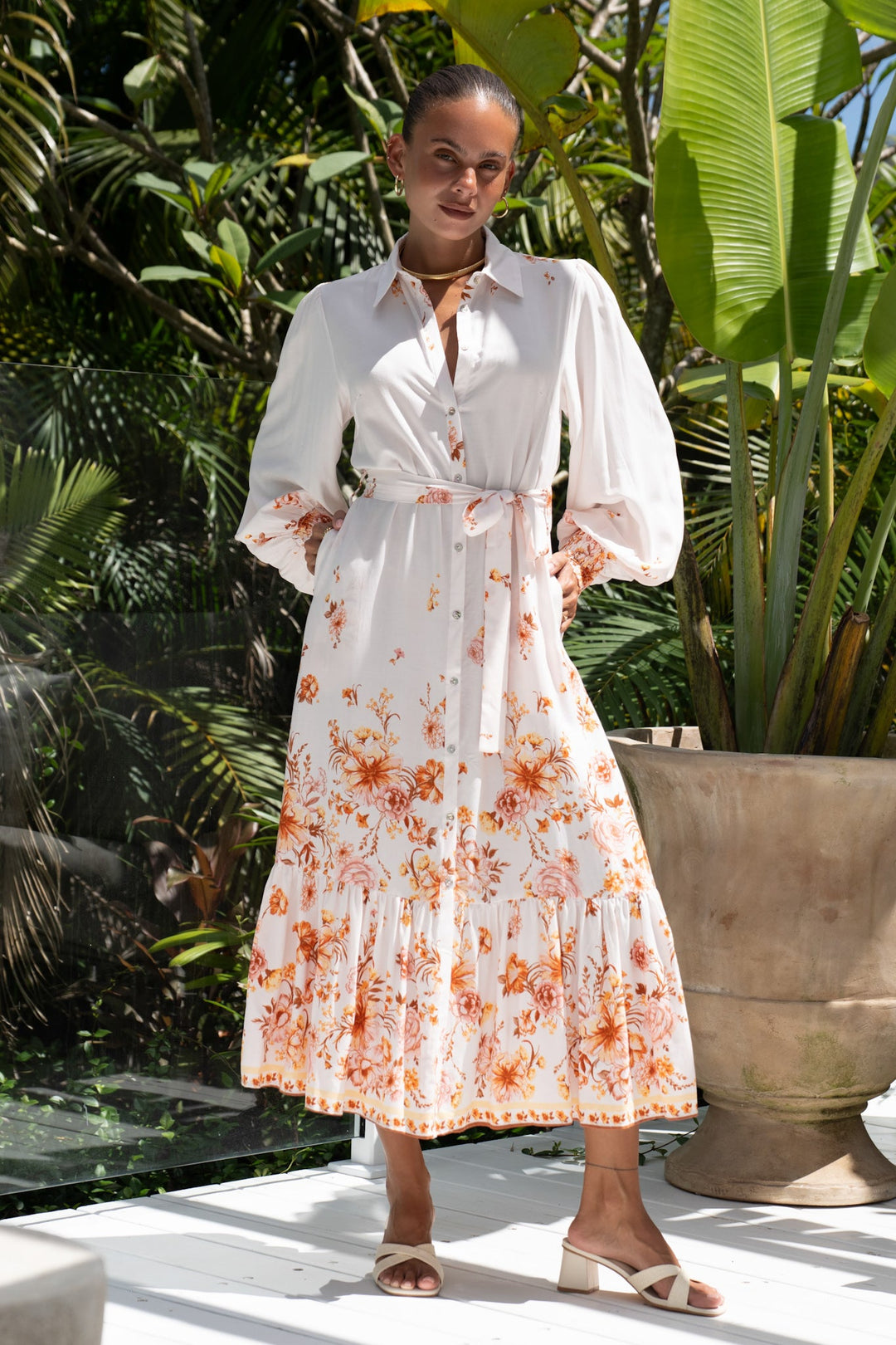 Saint Tropez - Long Sleeve Maxi Dress