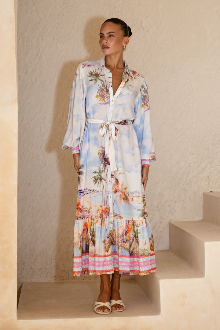 Saint Tropez - Long Sleeve Maxi Dress