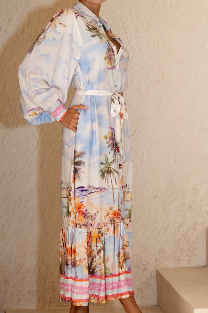 Saint Tropez - Long Sleeve Maxi Dress